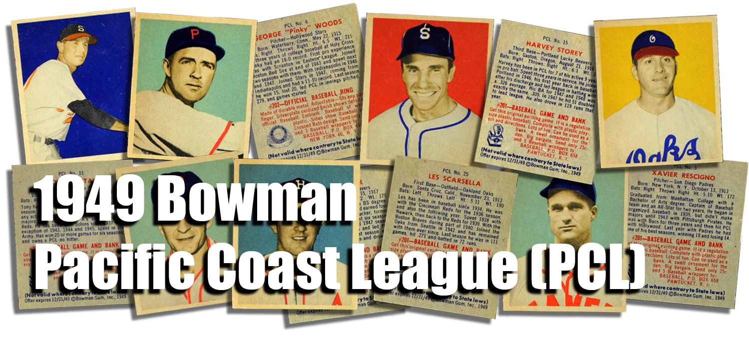 1949 Bowman Pacific Coast League (PCL) 